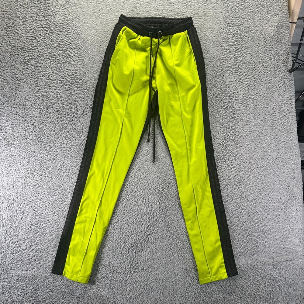 Serenede Seoul Sweatpants Mens S Green Polyester Skinny Activewear Fleece Lined